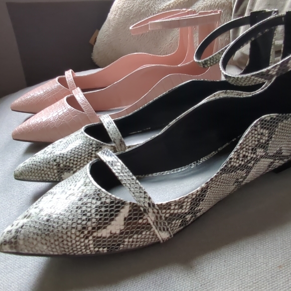 Rapamage Blakely flats x2 pairs with ankle strap and Mary Jane strap - Picture 3 of 9